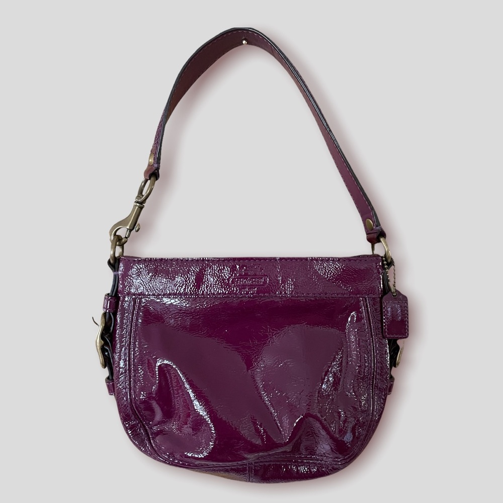 Coach purple leather purse